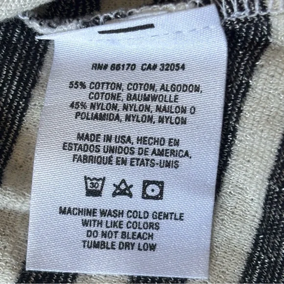 Anthropologie x Michael Stars Made in USA Knit Striped Long Sleeve Sise M / L - Picture 7 of 8